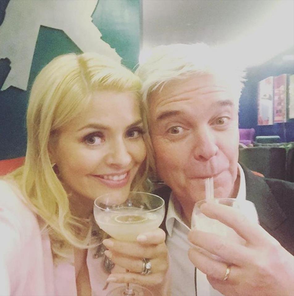  Holly shared a picture of the pair necking cocktails after the show