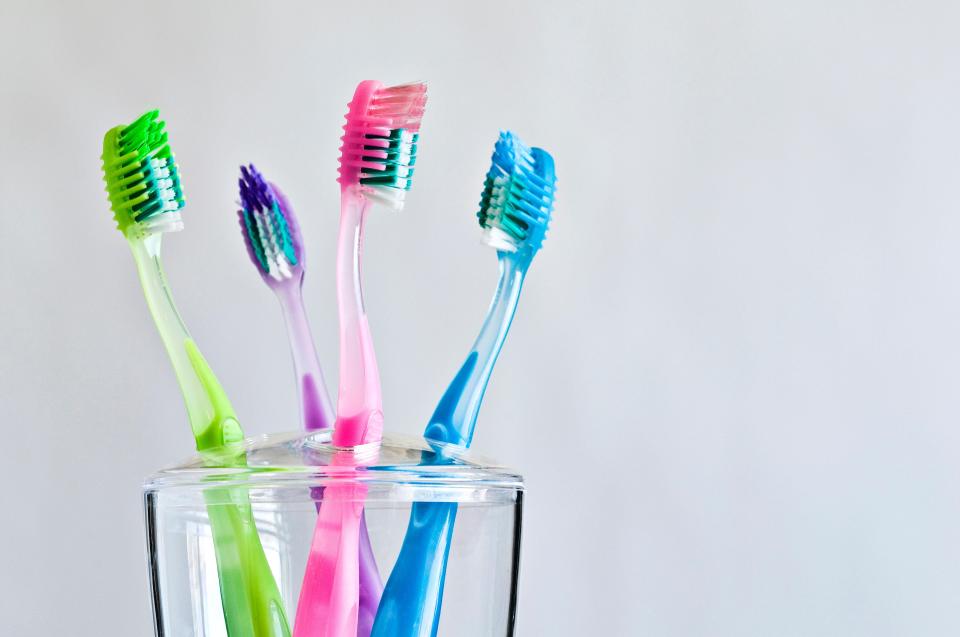  Your toothbrush holder can easily become covered in bacteria