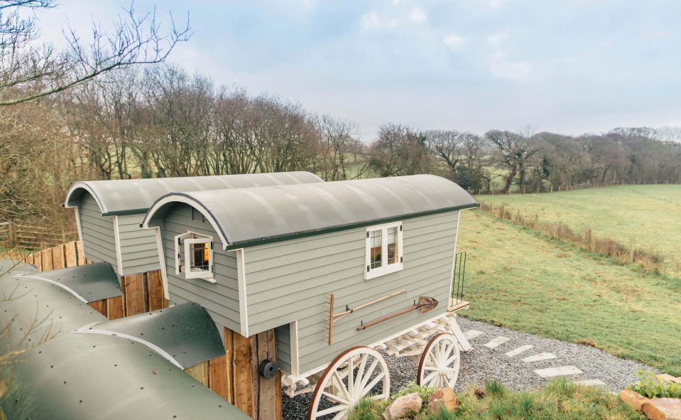  Pair of hand-crafted gypsy wagons have been transformed into perfect holiday hideaway