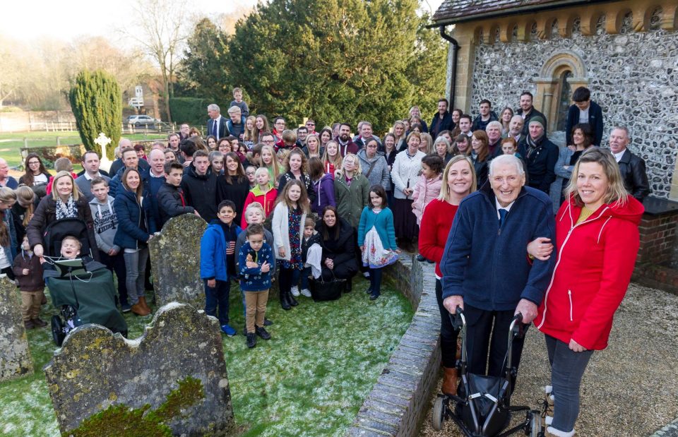  Around 170 people attended the party at a village hall close to John Tate's home