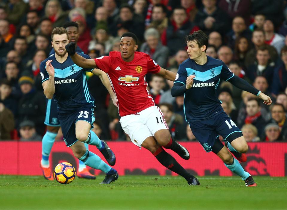  Anthony Martial has struggled for Manchester United when given the chance by Jose Mourinho