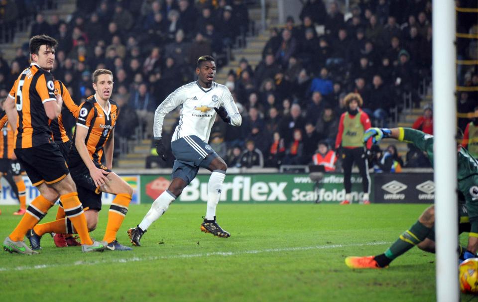  Paul Pogba scored for Manchester United against Hull in his last game