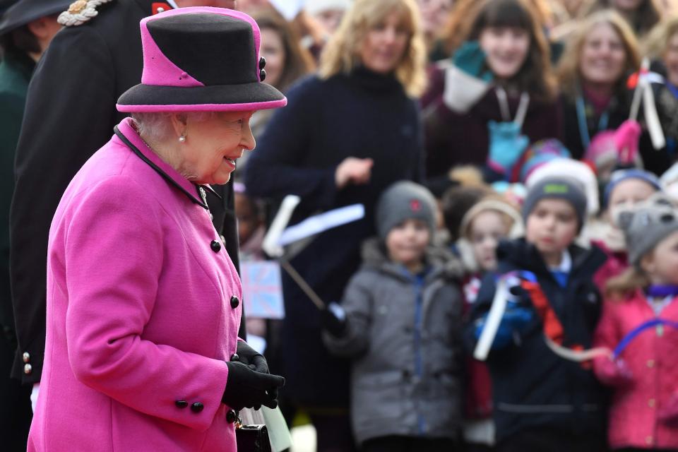  Her Majesty was greeted by a large crowd of excited well-wishers as she visited the centre