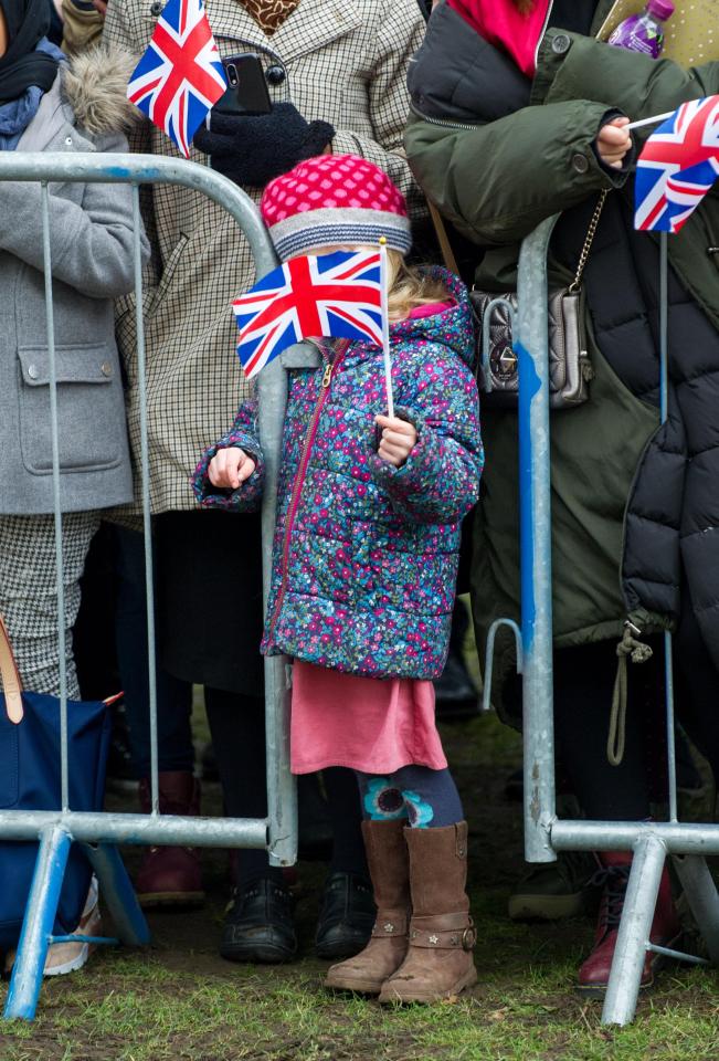  Union Jacks were out in full force to mark the royal visitors arrival