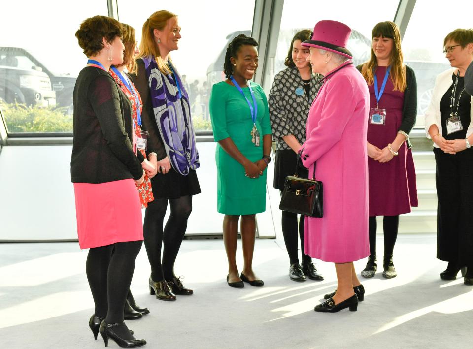  She chatted with people at the university in Norwich as she took in the exhibition of Fijian artefacts