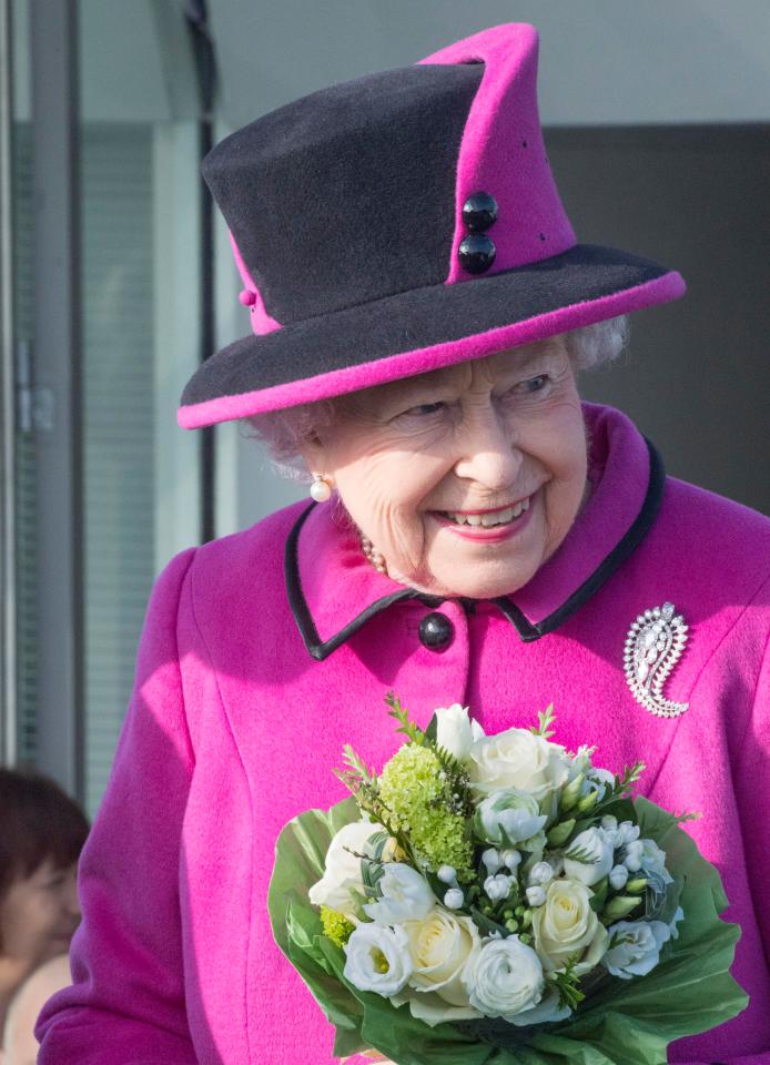  After being plagued with bad health over the Christmas period, the Queen looked in good spirits on a cold day