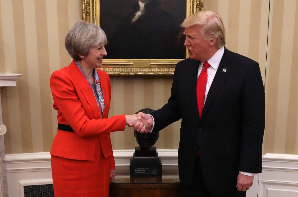  The new US President met with PM Theresa May for the first time on Friday