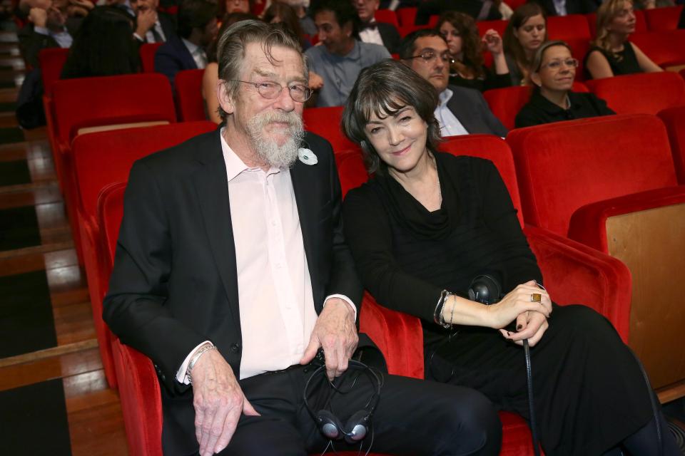  With his wife at a film festival in Rome, 2013