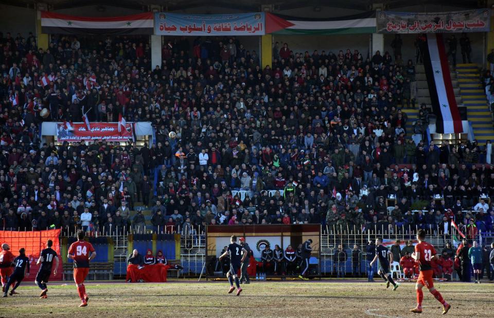  The game was a special occasion for the residents of the war-torn city in northern Syria