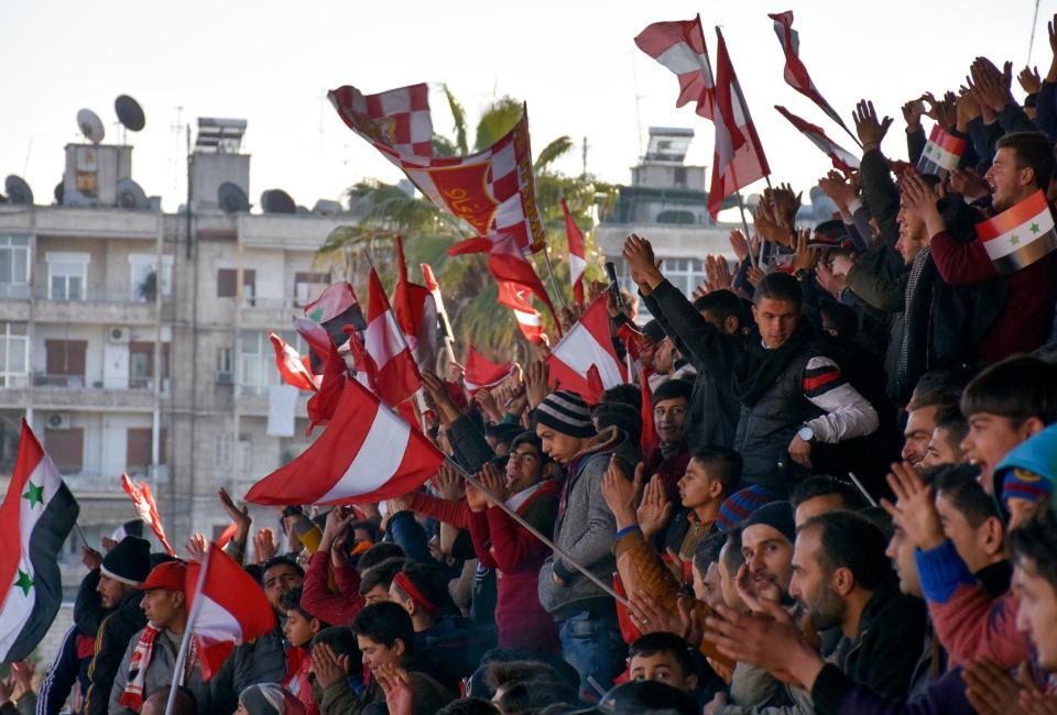  Football fans in Aleppo were delighted on Saturday as they watched their first game in years