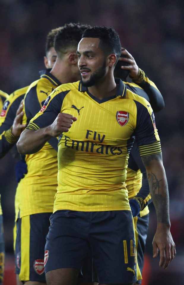  Walcott then sealed his hat-trick in the dying minutes against his former side