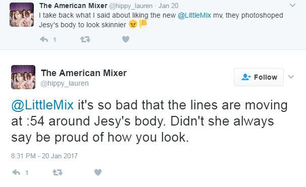  One fan noted that Jesy encourages women to be confident in their skin