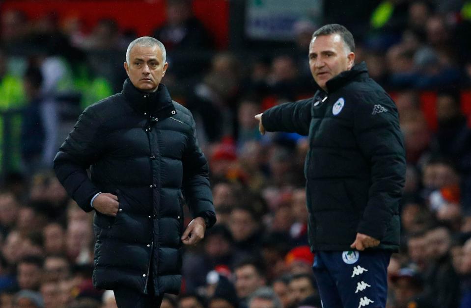  Wigan boss Warren Joyce was making his first return to Old Trafford since leaving the club's academy to take charge at the Latics in November