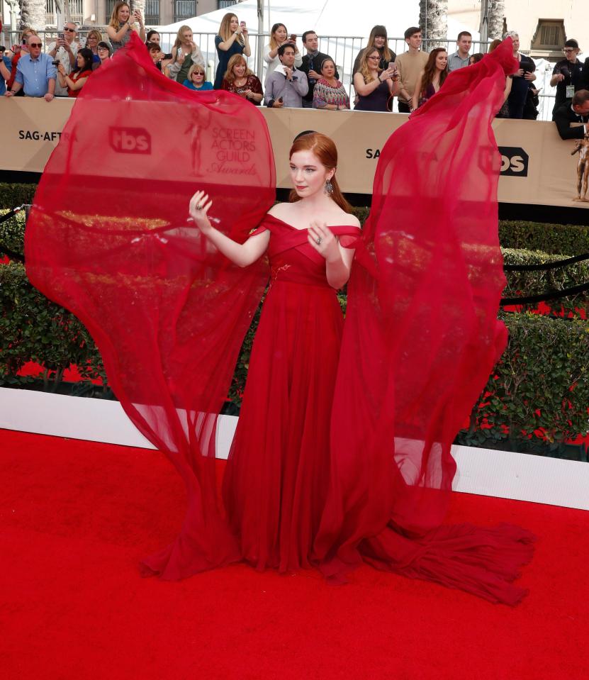  Annalise Basso made sure her dress involved plenty of drama