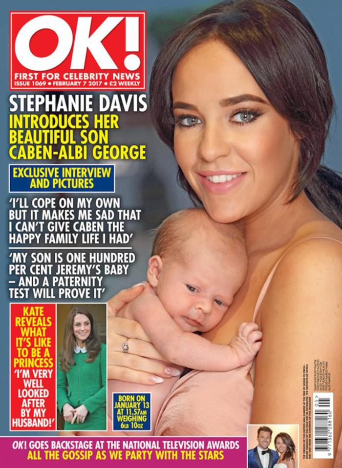  Stephanie Davis has finally introduced her new baby to the world