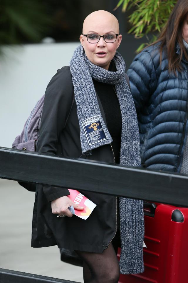  Gail Porter flashed a smile as she left the studios