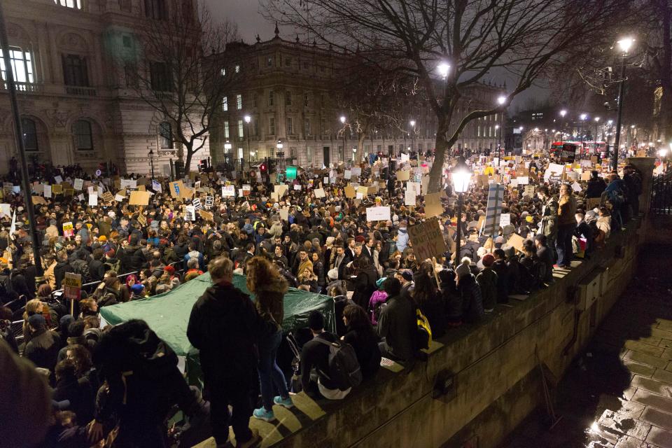  There have been huge protests across the UK against the ban