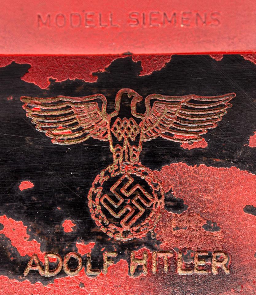  The Nazi leader's name is engraved on the telephone