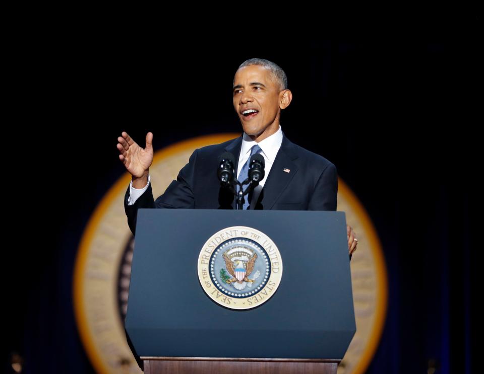  US President Obama gave his final address to the nation on Tuesday night