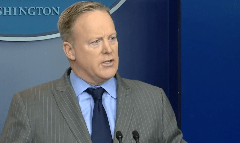  Press Secretary Sean Spicer accidentally referred to Theresa May as the UK's 'head of state' at a press conference on Monday