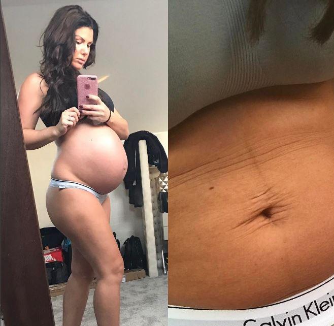  Rebekah posted a picture of her post baby belly two weeks after giving birth