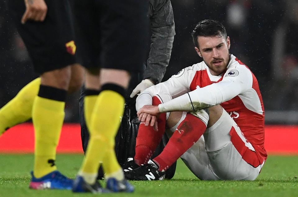  Aaron Ramsey limped off after just 20 minutes during the clash against Watford