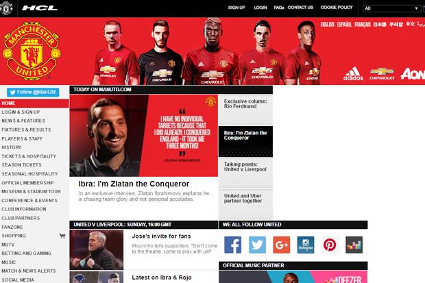 Manchester United's web traffic reflects their huge worldwide fanbase