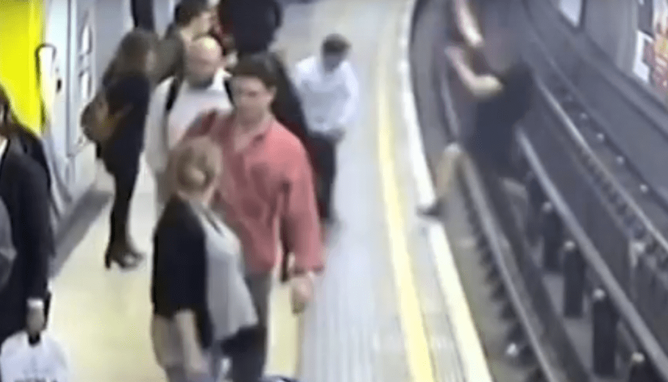  A man is pushed on to the tracks at Bond Street station