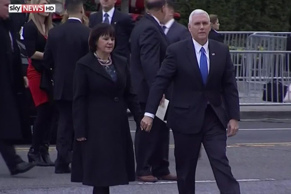  Vice-President Mike Pence arrived minutes before Trump