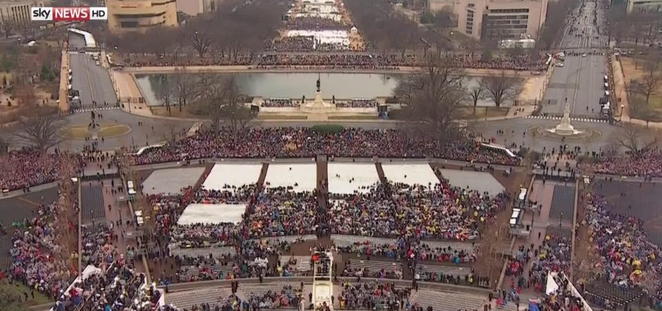  Organisers expected crowds of upwards of 900,000 people, including protesters