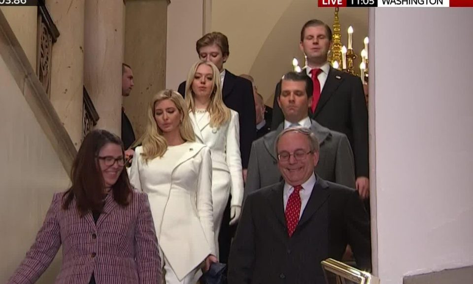  All of Trump’s children were seen following a few metres behind their father