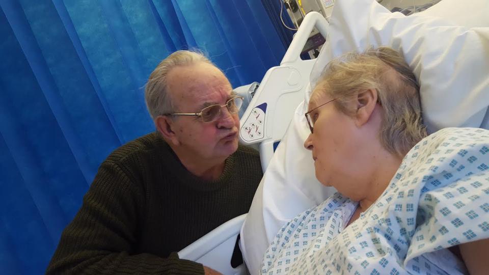  Brain with his late wife Pat in hospital