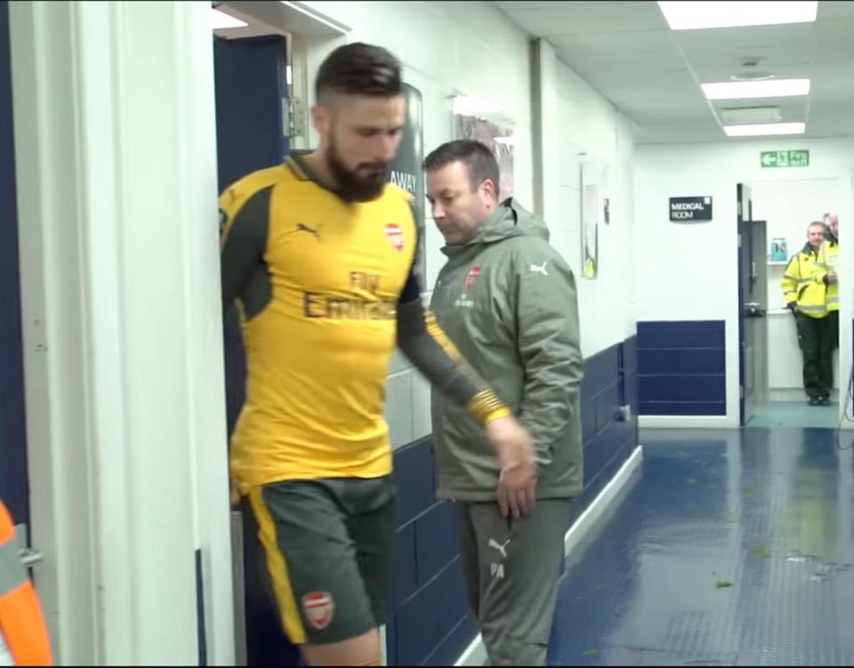  As the French striker left the Arsenal changing room for the second half, he urged his team-mates to 'show authority'