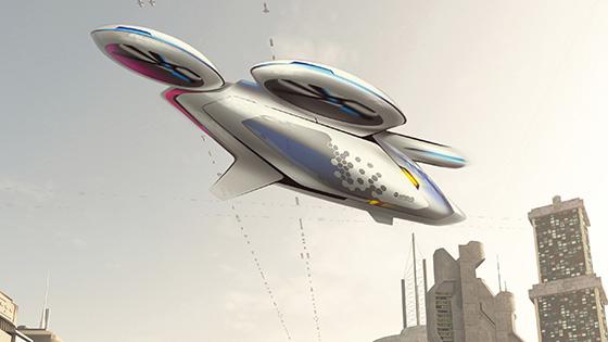  An artist’s impression of the multipropeller CityAirbus vehicle