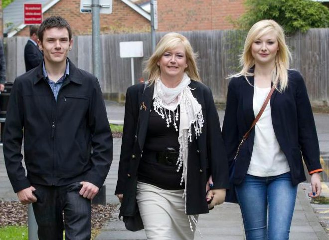  Jill Salsbury with her daughter Jenny and son Ashley outside Redhill Magistrates Court