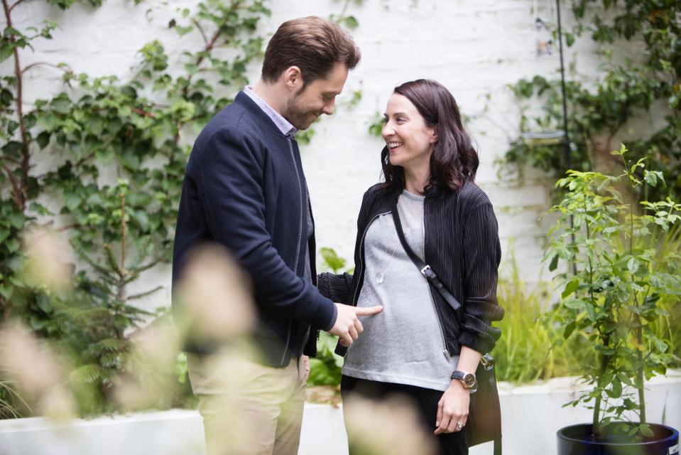  Morven pictured wearing a baby bump in The Replacement