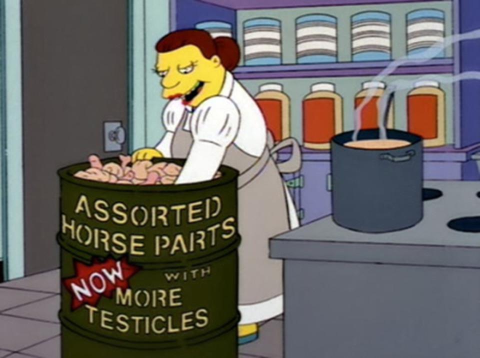  The Simpsons also featured a storyline about the horse meat scandal