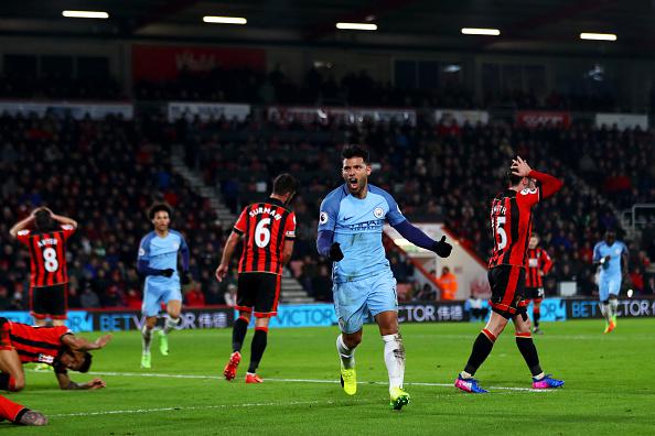  Aguero grabbed the second, via a deflection from Tyrone Mings, midway through the second half