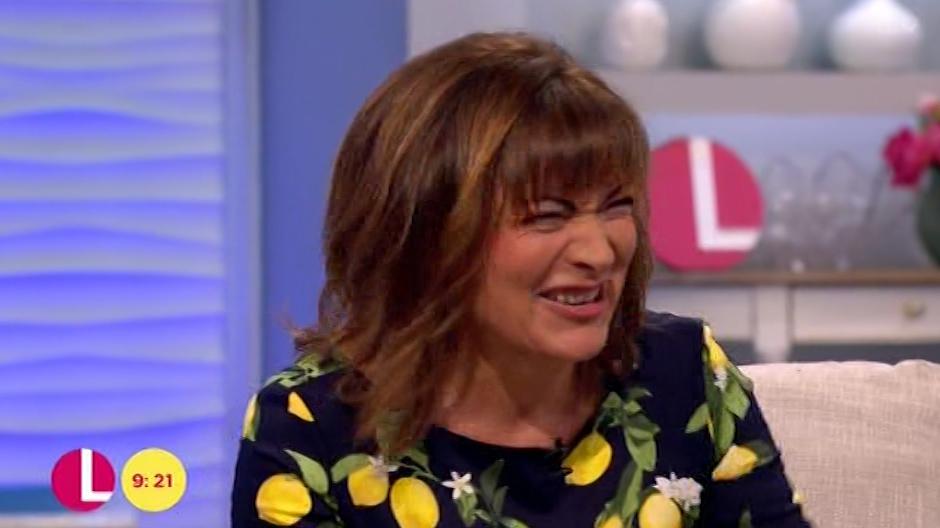  Lorraine was left in fits of giggles as she apologised for the outburst