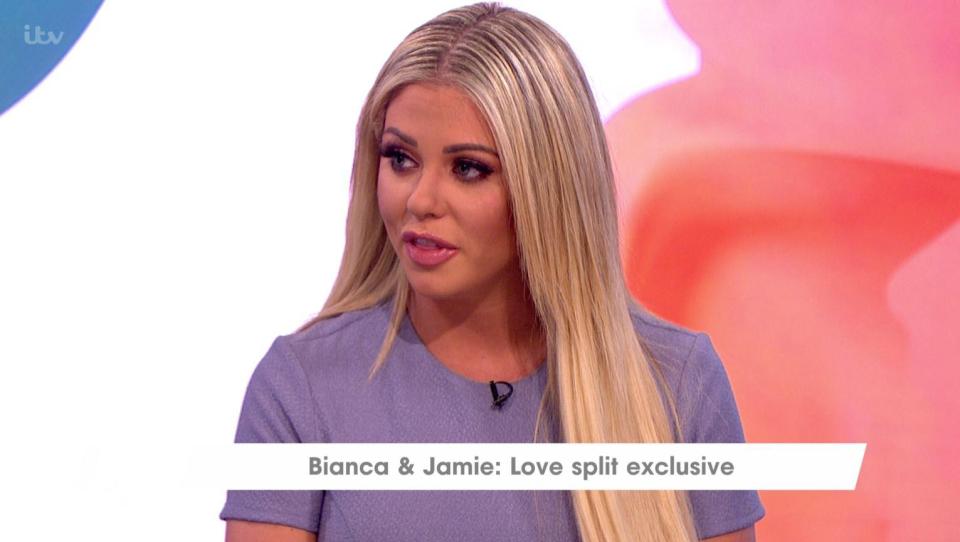  Bianca was upset on Loose Women on Friday