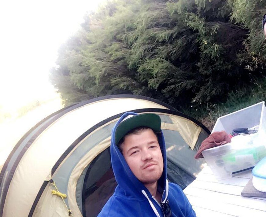  Adventurous Ben went camping for nine days despite having a broken back and a fractured ankle