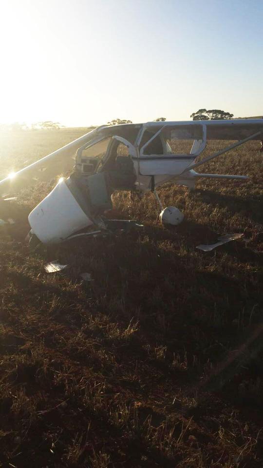  Ben and his Aussie pal were able to climb out of the mangled wreckage before hobbling to the nearest road a mile away