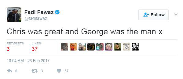  He revealed that George had been a big fan of Coldplay's music