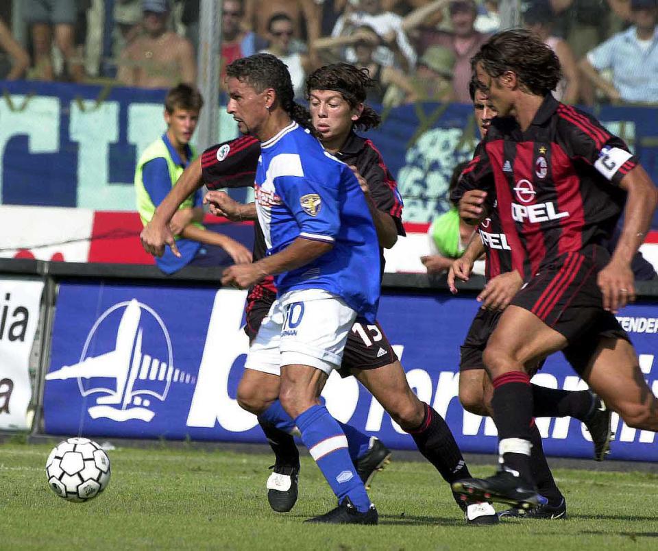  Roberto Baggio still showed quality in later years at Brescia, here against Milan