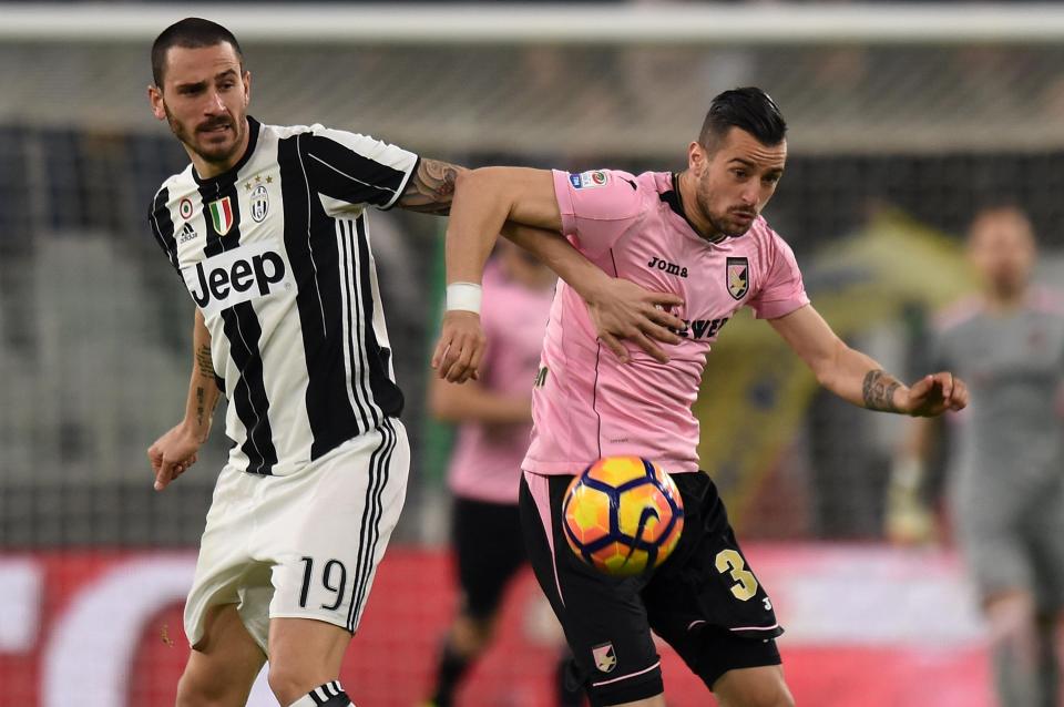  Leonardo Bonucci ran straight down tunnel at full-time of Palermo clash