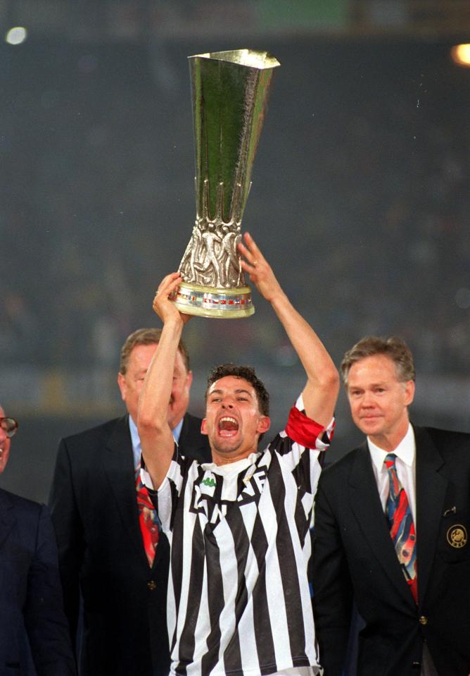  Roberto Baggio captained Juventus to Uefa Cup success en route to Ballon d'Or