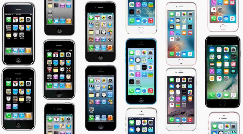  This image shows some of the previous iPhone models