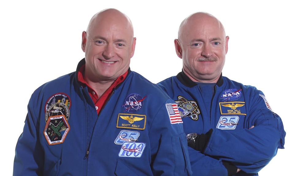  Identical twins, Scott and Mark Kelly, are the subjects of NASA’s Twins Study. Scott (left) spent a year in space while Mark (right) stayed on Earth as a control subject. Researchers are looking at the effects of space travel on the human body.