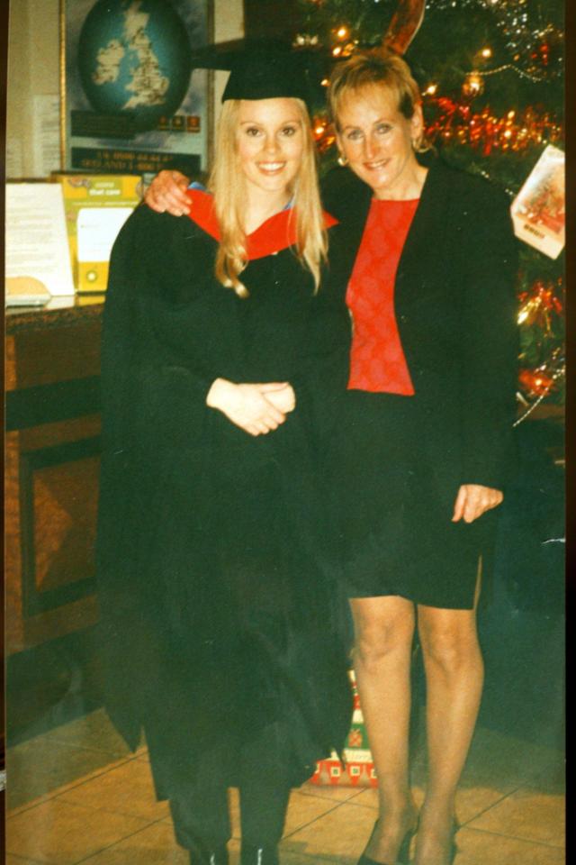  Michelle aged 21 with mum Glynis at her graduation