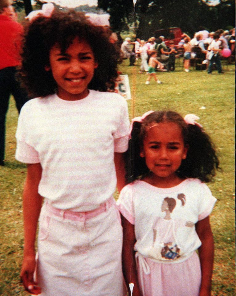  Mel, on the right, aged 9 years old with Danielle, aged 4